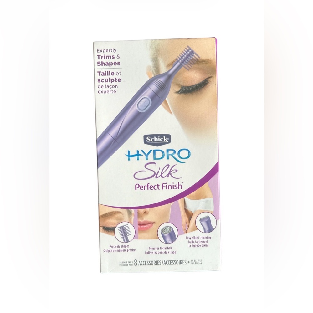 Schick Hydro Silk Perfect Finish Trimmer, 8-in-1 Grooming Kit